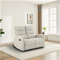 Dorel Rena Fabric 2 Seater Recliner Sofa - Natural