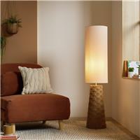 Argos Home Rorla Seagrass Woven Midi Floor Lamp - Light brown