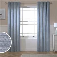 Argos Home Ribbed Velvet Blackout Eyelet Curtain - Grey - 117x183cm