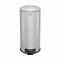 Black + Decker 30 Litre Dome Lid Pedal Bin - Grey