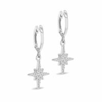 Revere Sterling Silver Cubic Zirconia North Star Drop Earrings