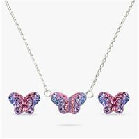Revere Sterling Silver Crystal Butterfly Jewellery Set