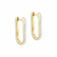 Revere 18ct Gold Plated Sterling Silver Huggie Hoop Earrings