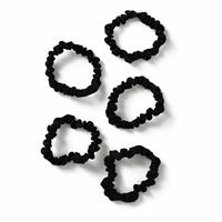 Freedom Black Thin Hair Scrunchies - Pack of 5