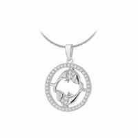 Revere Sterling Silver Pisces Zodiac Pendant Necklace