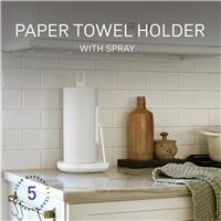 Simplehuman Paper Towel Holder With Spray Pump - White