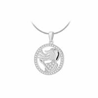 Revere Sterling Silver Virgo Zodiac Pendant Necklace