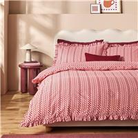 Argos Home Checkerboard Print Pink Bedding Set - Double