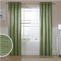 Argos Home Ribbed Velvet Blackout Eyelet Curtain - Green - 229x183cm
