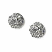 Freedom Crystal Stone Circle Stud Earrings