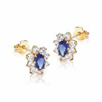 Revere 9ct Yellow Gold Flower Cluster Stud Earrings