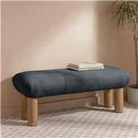 Habitat May Fabric Bench - Blue