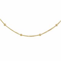 Revere 9ct Yellow Gold Curb And Ball 18 Inch Chain