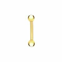 Revere 9ct Gold Plated Curved Belly Bar