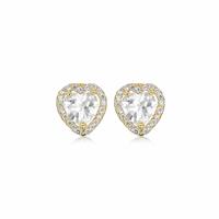 Revere 9ct Yellow Gold Heart Stud Earrings