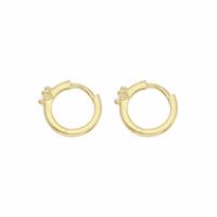 Revere 9ct Yellow Gold Cubic Zirconia Huggie Hoop Earrings