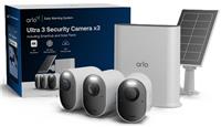 Arlo Ultra 3 4K HDR Security Camera 3 Pack with Smarthub & Solar Panel