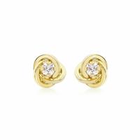 Revere 9ct Yellow Gold Knot Stud Earrings