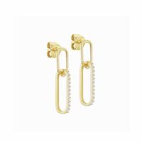 Revere 9ct Yellow Gold Paperclip Style Drop Earrings