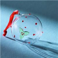 Habitat Glass with Holly Icon Christmas Bauble
