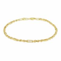 Revere 9ct Yellow Gold Figarope Bracelet
