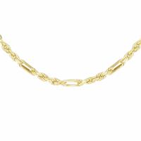 Revere 9ct Yellow Gold Figarope 18 Inch Chain
