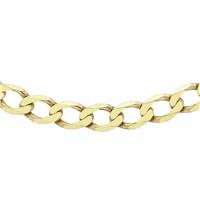 Revere 9ct Yellow Gold Flat Curb 22 Inch Chain