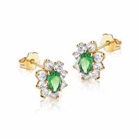 Revere 9ct Yellow Gold Flower Cluster Stud Earrings
