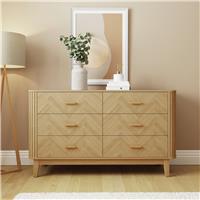GFW Axel 6 Drawer Chest - Oak