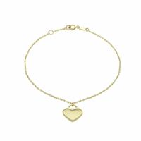 Revere 9ct Yellow Gold Heart Bracelet