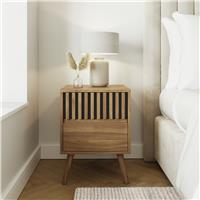 GFW Rowan 2 Drawer Bedside Table - Natural