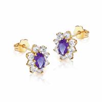 Revere 9ct Yellow Gold Flower Cluster Stud Earrings