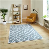 Think Rugs Washable Coral Grey Flatweave Rug - 76x150cm