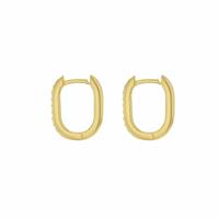 Revere 9ct Yellow Gold Rectangular Hoop Creole Earrings