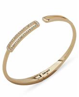 DKNY Gold Tone Pave Hinge Bangle