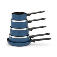 Morphy Richards 5 Piece Aluminium Saucepan Set - Blue