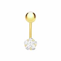 Revere 9ct Gold Plated Curved Star Belly Bar