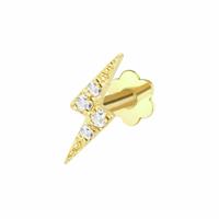 Revere 9ct Yellow Gold Thunder Labret Stud Earring
