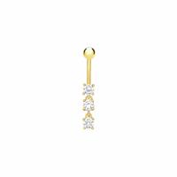 Revere 9ct Gold Plated Drop Belly Bar