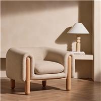 Habitat Drape Fabric Armchair - Natural