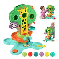 Fisher Price Sit-To-Stand Jungle Tree, Musical Ball Drop Play Center, 6 Balls