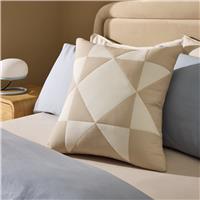 Habitat Quilted Motif Cushion Neutral - 50x50cm
