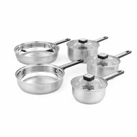 Salter Expert 5 Piece Non Stick Stainless Steel Pan Set