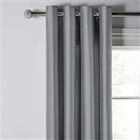 Habitat Faux Silk Fully Lined Eyelet Curtains - Dove Grey