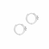 Revere 9ct White Gold Huggie Hoop Earrings
