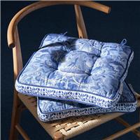 Habitat x Morris & Co. Inky Blue Seat Cushions 2 Pack - 40x40cm