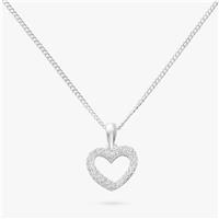 Revere Sterling Silver Open Heart Pendant Necklace