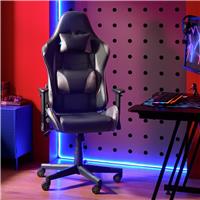 Argos Home Faux Leather Gaming Chair - Black & Grey