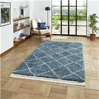 Think Rugs Boho Blue Shaggy Rug - 120x170cm