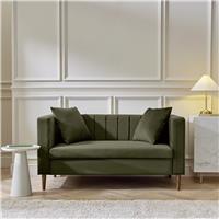 Argos Home Everly Fabric 2 Seater Sofa - Moss Green